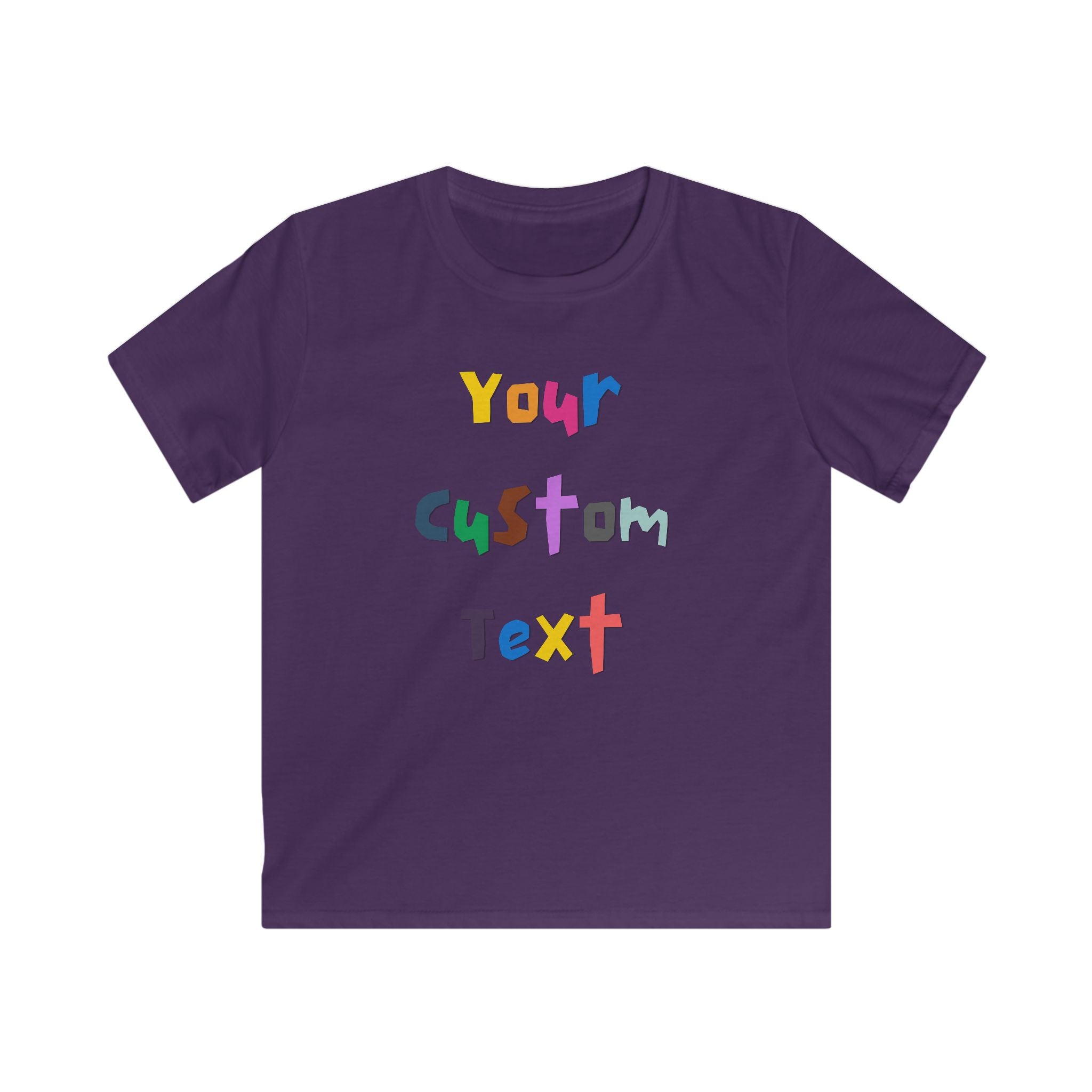 Custom Colorful Kids T-Shirt — "Your Custom Text" Personalized Tee