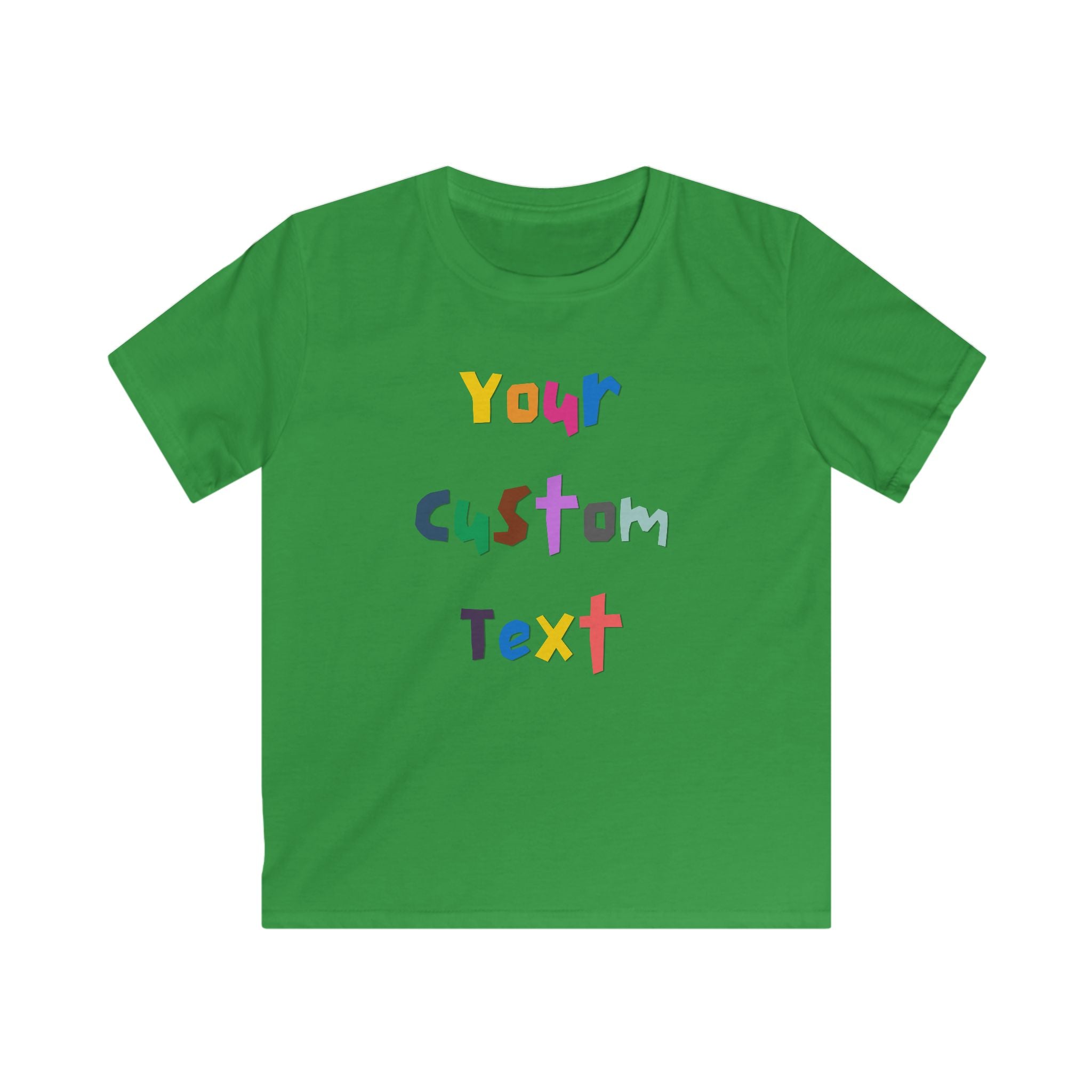 Custom Colorful Kids T-Shirt — "Your Custom Text" Personalized Tee