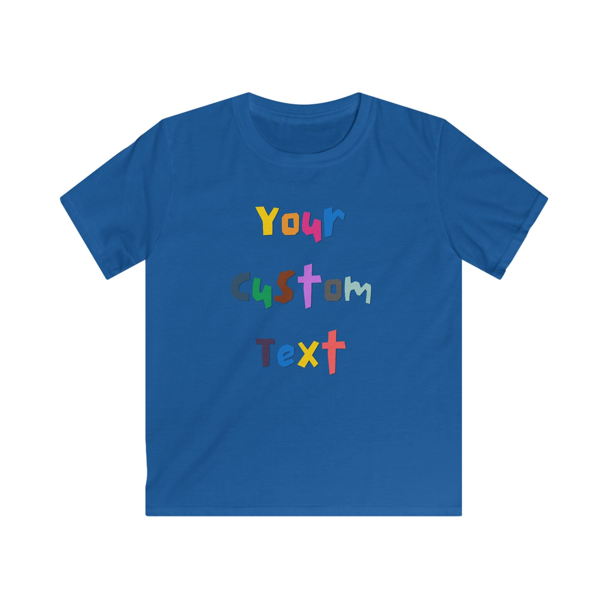 Custom Colorful Kids T-Shirt — "Your Custom Text" Personalized Tee