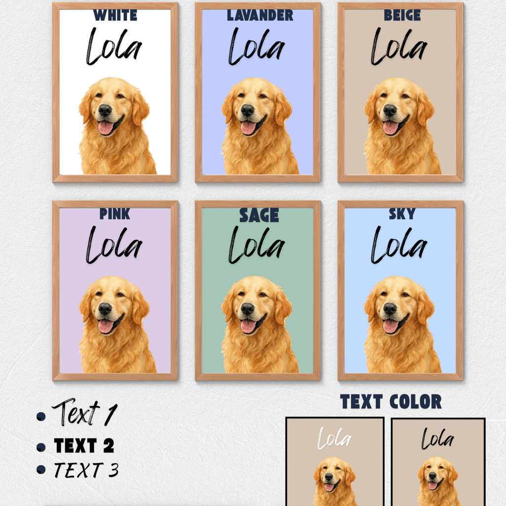 Custom Watercolor Pet Portrait, Pet Portrait From Photo